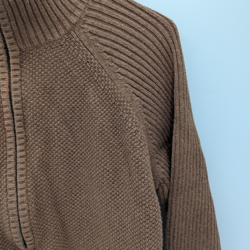 Woolrich Brown Quarter Zip Knit Sweater Pullover Earth Tone Outdoor Women's L - Picture 11 of 13